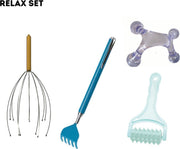Massage set - Hoofdspin - Ruggenkrabber - Palmassager - Gezicht roller - Ontspanningspakket - Ontspanning - Massageroller - Gezichtsroller - Ergonomisch - Triggerpoint - Tools - Tool - Massagetools - Rug - Man - Vrouw - Therapeutisch