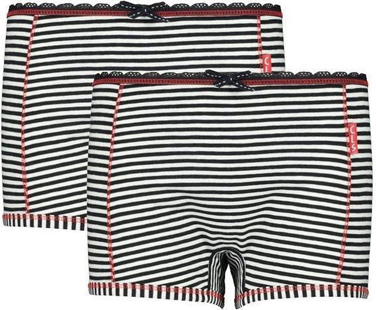Claesen's Meisjes Boxershort - Navy/White Stripes - Maat 164-170