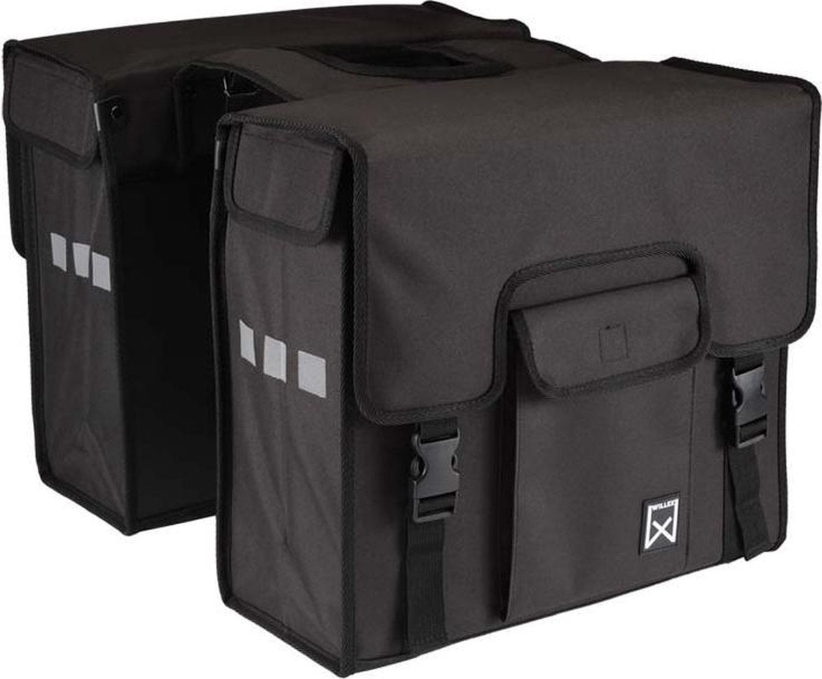 Willex Shopper Dubbele Fietstas - 38 l - Zwart