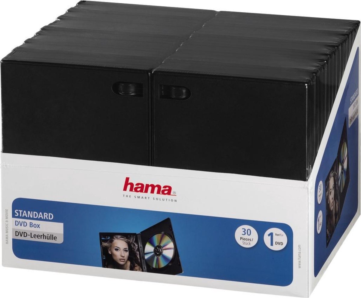 Hama 04711495 DVD Box - 30 Pak / Zwart