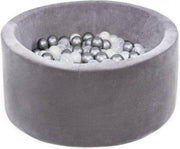 Ballenbak XL rond 90x40 velvet grijs Misioo