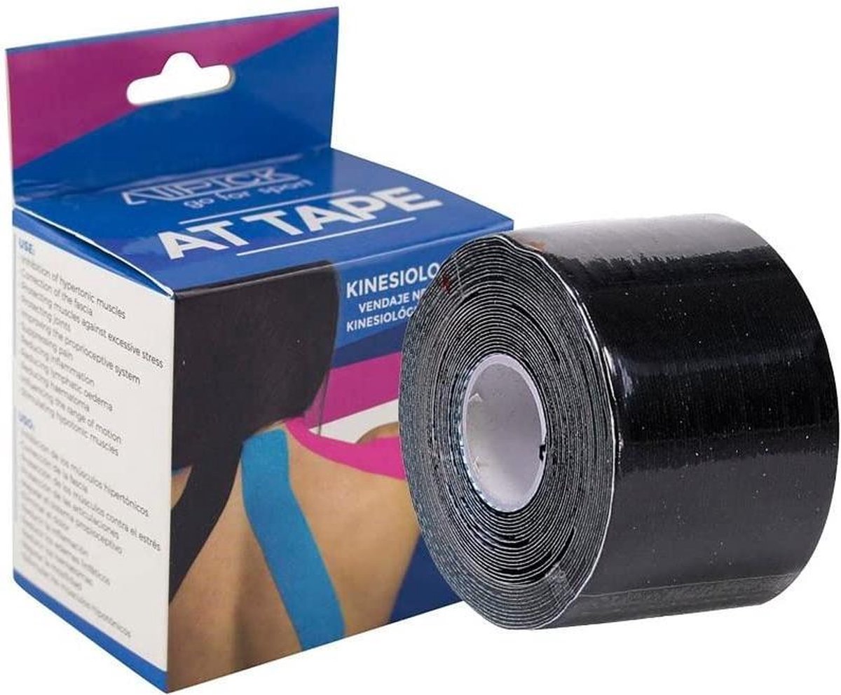 Atipick Kinesiotape 5 M X 5 Cm Katoen/spandex Zwart