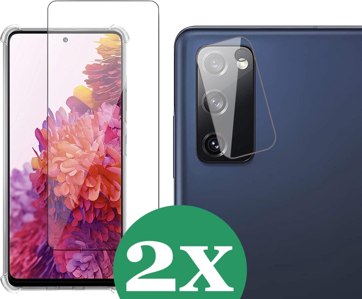 Samsung S20 FE Screenprotector - Samsung Galaxy S20 FE Screen Protector Glas en Samsung S20 FE Screenprotector Camera - 2 Stuks