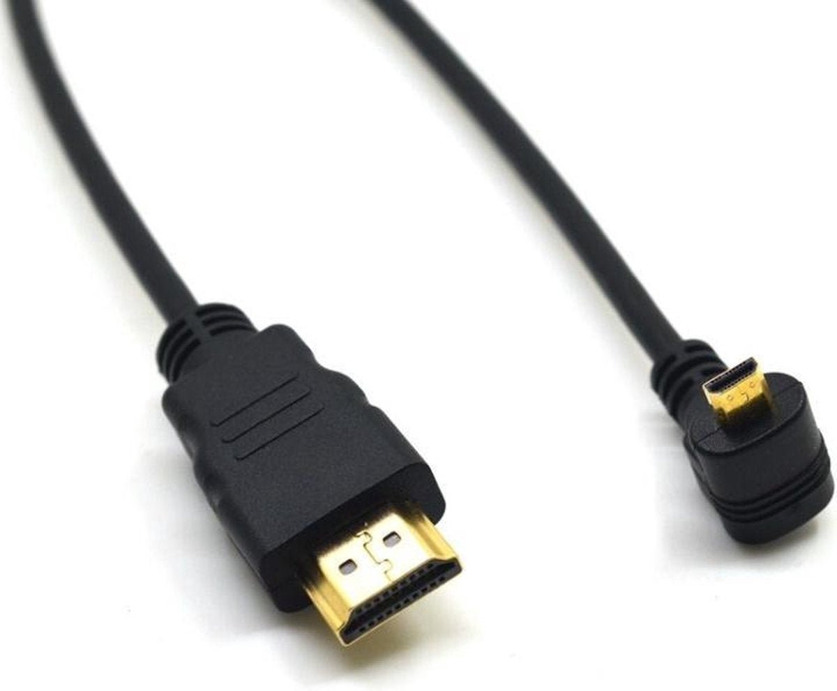 Coretek Micro HDMI - HDMI kabel - 90° haaks naar boven - versie 1.4 (4K 30Hz) - 0