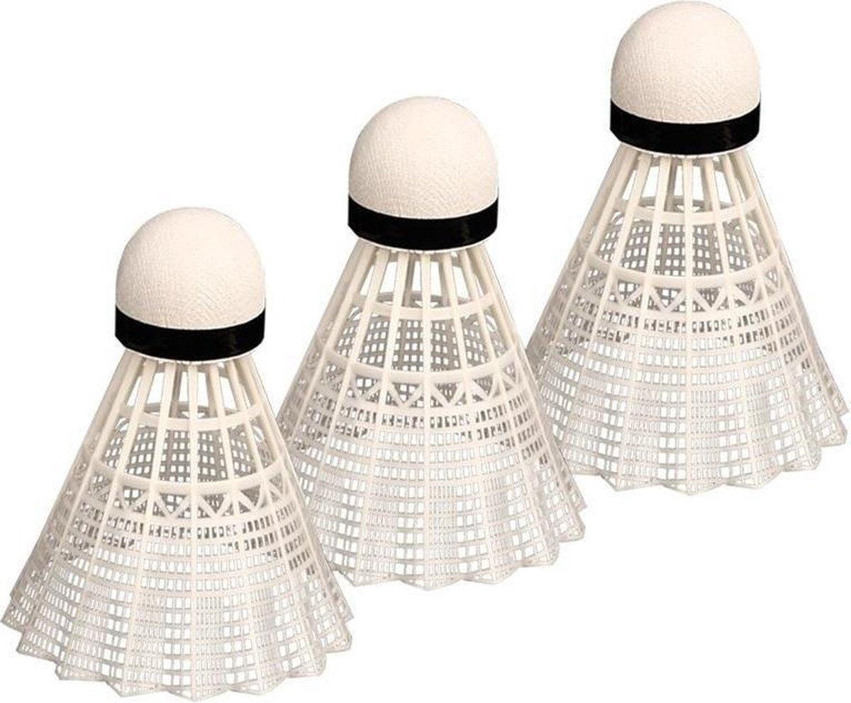 Jonotoys Badminton Shuttles 8 Cm 3 Stuks Wit