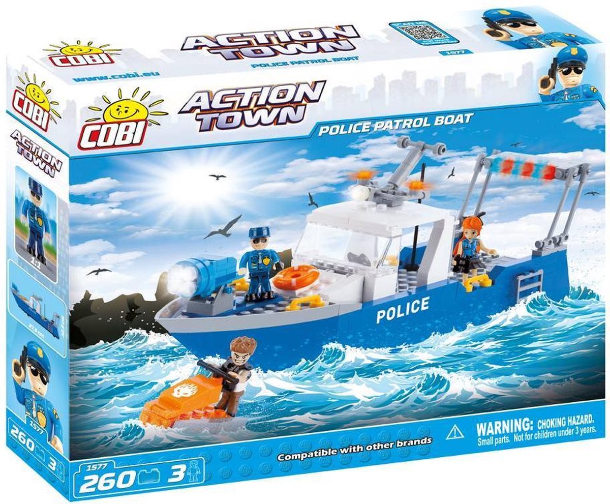 Action Town - Police Patrol Boat (1577)Cobi