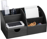 Bureau organizer lederlook zwart