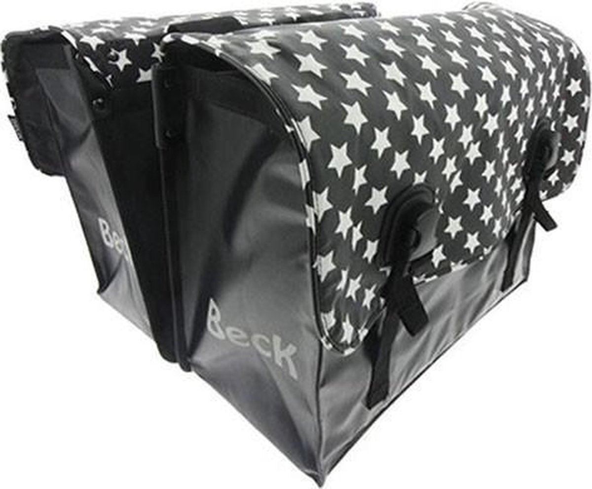 Beck Big Stars - Dubbele Fietstas - 65 l - Zwart;Zilver