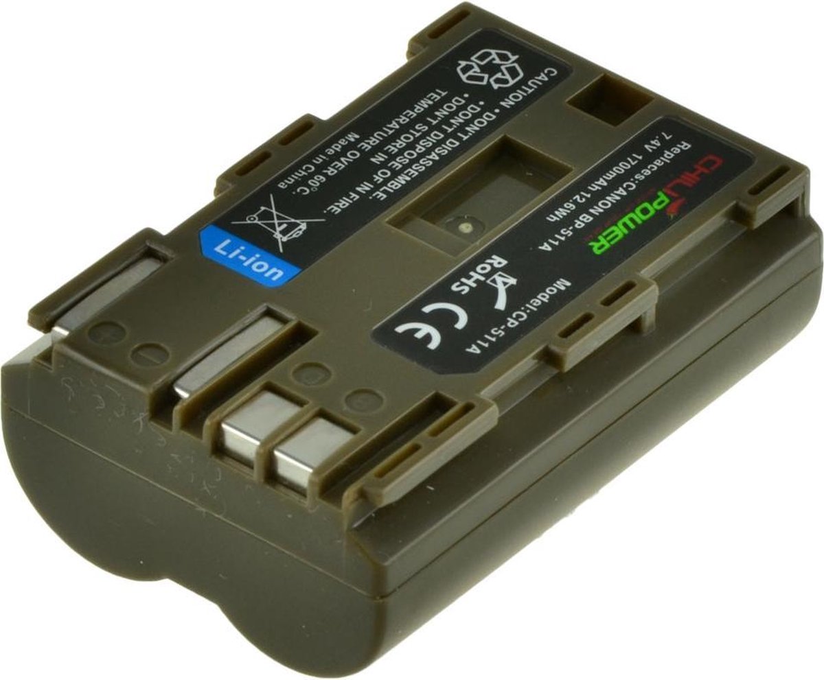 ChiliPower camera accu Canon BP-511 / BP-511A