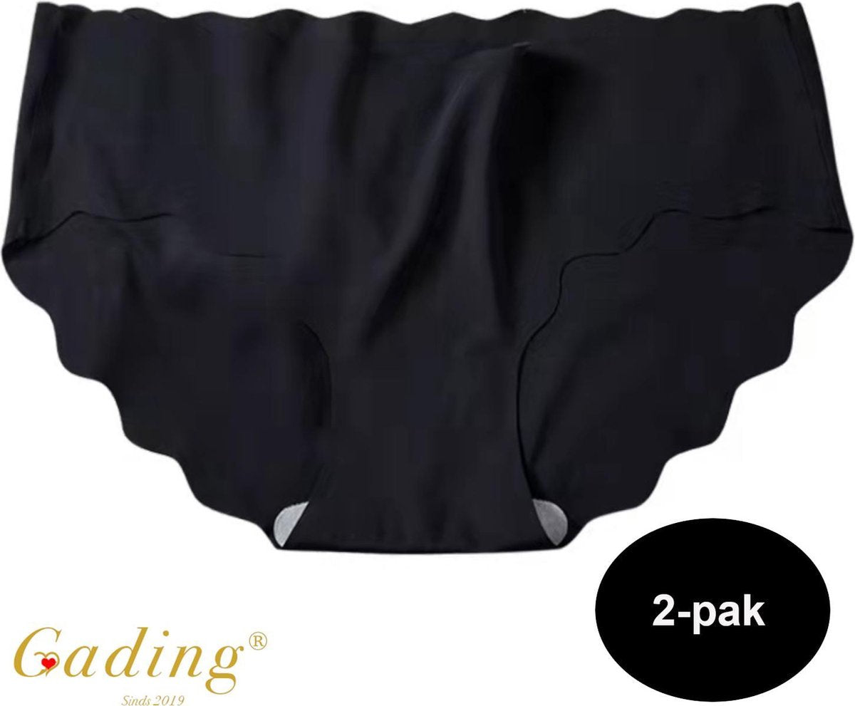 Gading® dames zomer onderbroeken 2 PACK - ijszijde damesondergoed - Zwart - 2-pack hipster- Maat M/L