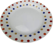 Ontbijtbord met stippen MARIJKE - Wit - Glas - Maat M - Set van 4