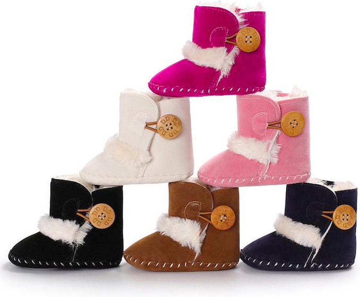 JillyBee - Baby Sokjes - Sloffen - Hoog - Antislip - Zwart - 14cm