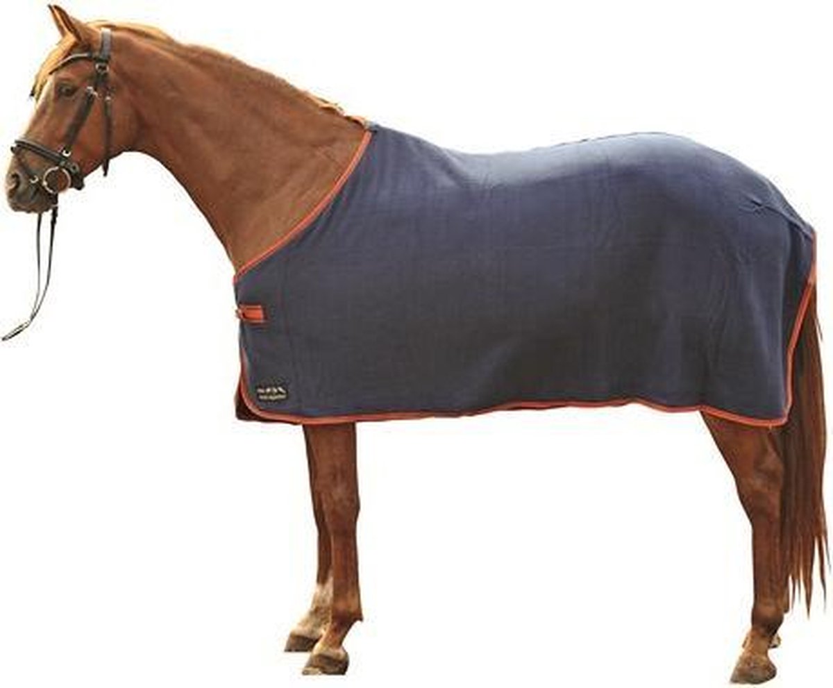 Zweetdeken -Alaska- koraal/ donkerblauw 175