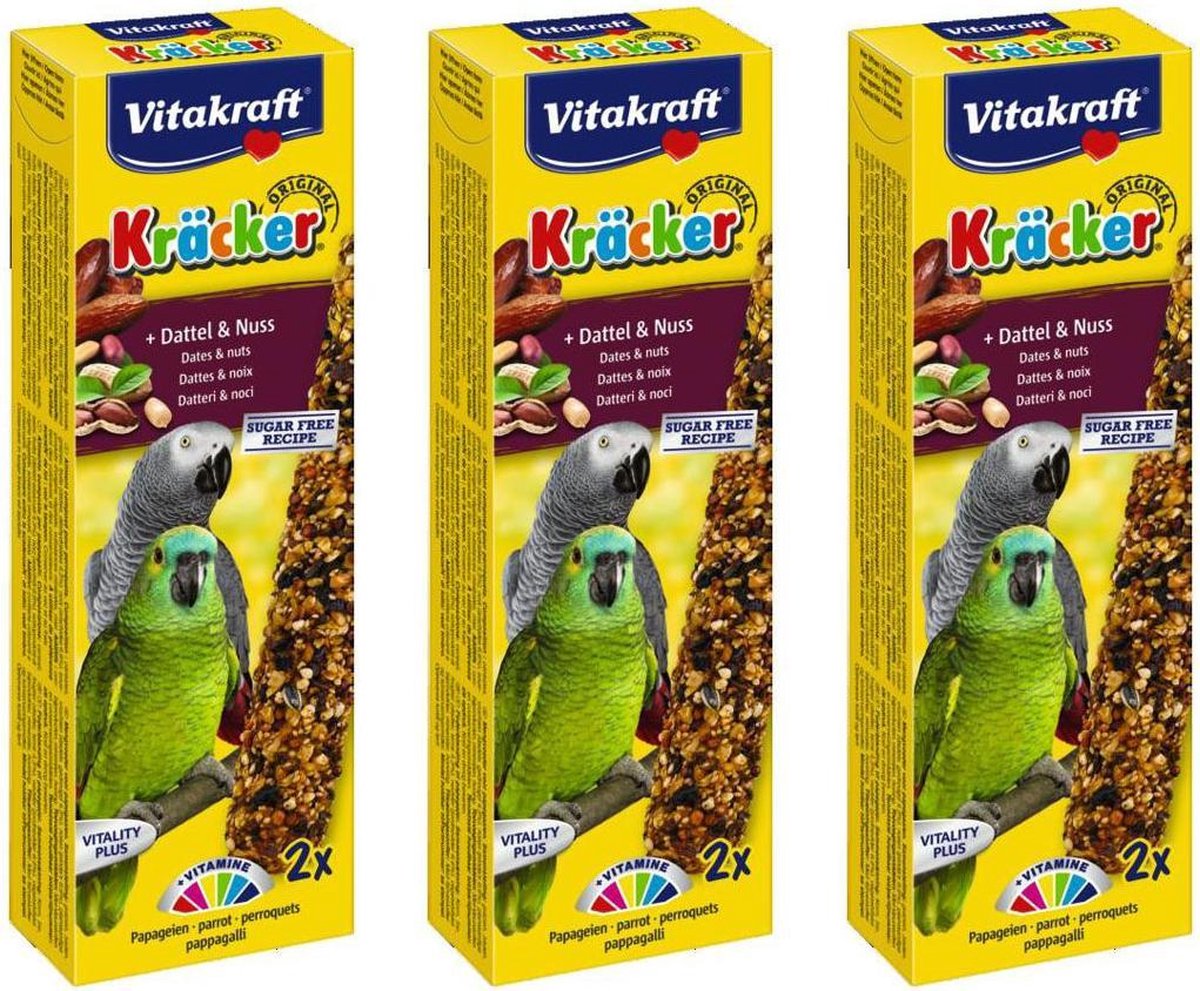 Lekkere Snack voor Papegaai Dadel & Noten Per 3 stuks