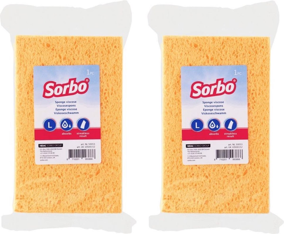 5x Viscose sponzen/schoonmaaksponzen 16 cm - Streeploos resultaat - Huishoudelijke producten - Huishouden - Schoonmaken/afwassen