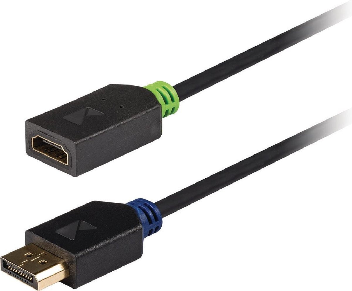 König DisplayPort - HDMI Adapter 0.2M - Antraciet