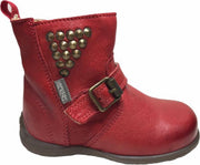 Kickers studs rits laarsjes Basia rood mt 25