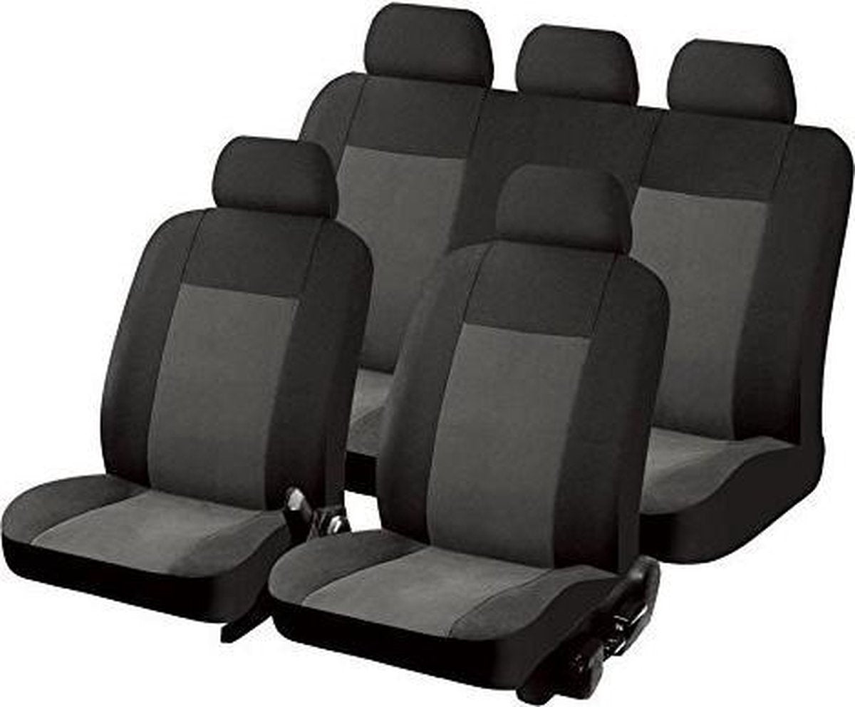 Car Plus Stoelhoezen Set Texas Uni Non-woven Zwart 11-delig