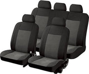 Car Plus Stoelhoezen Set Texas Uni Non-woven Zwart 11-delig