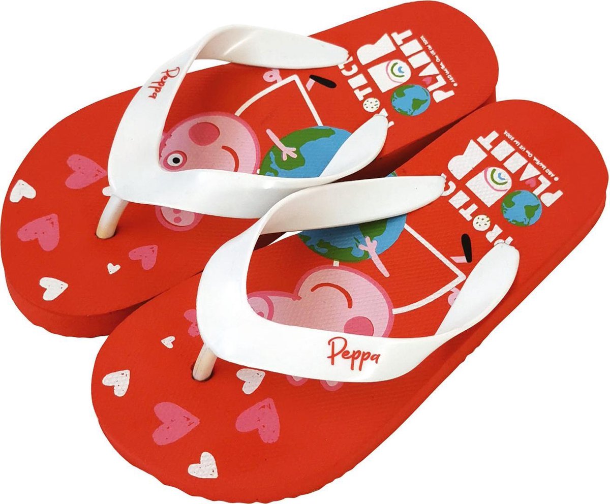 Arditex Teenslippers Peppa Pig Junior Pvc Rood/wit Maat 28