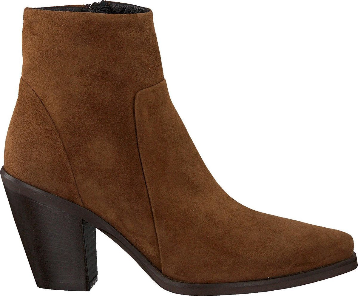 Notre-V Soho5 Enkellaarsjes - Enkelboots - Dames - Cognac - Maat 38