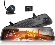 Spiegel Dashcam 12" IPS Touchscreen  Full HD  + HD Duo camera  GPS tracker (Gratis 32 GB TF-kaart)