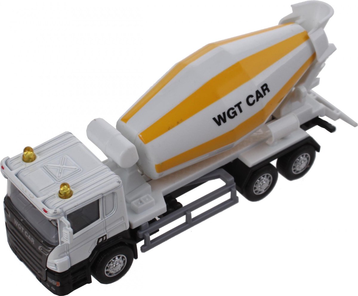 Johntoy Cementwagen Super Cars 1:64 Geel/wit 14 Cm