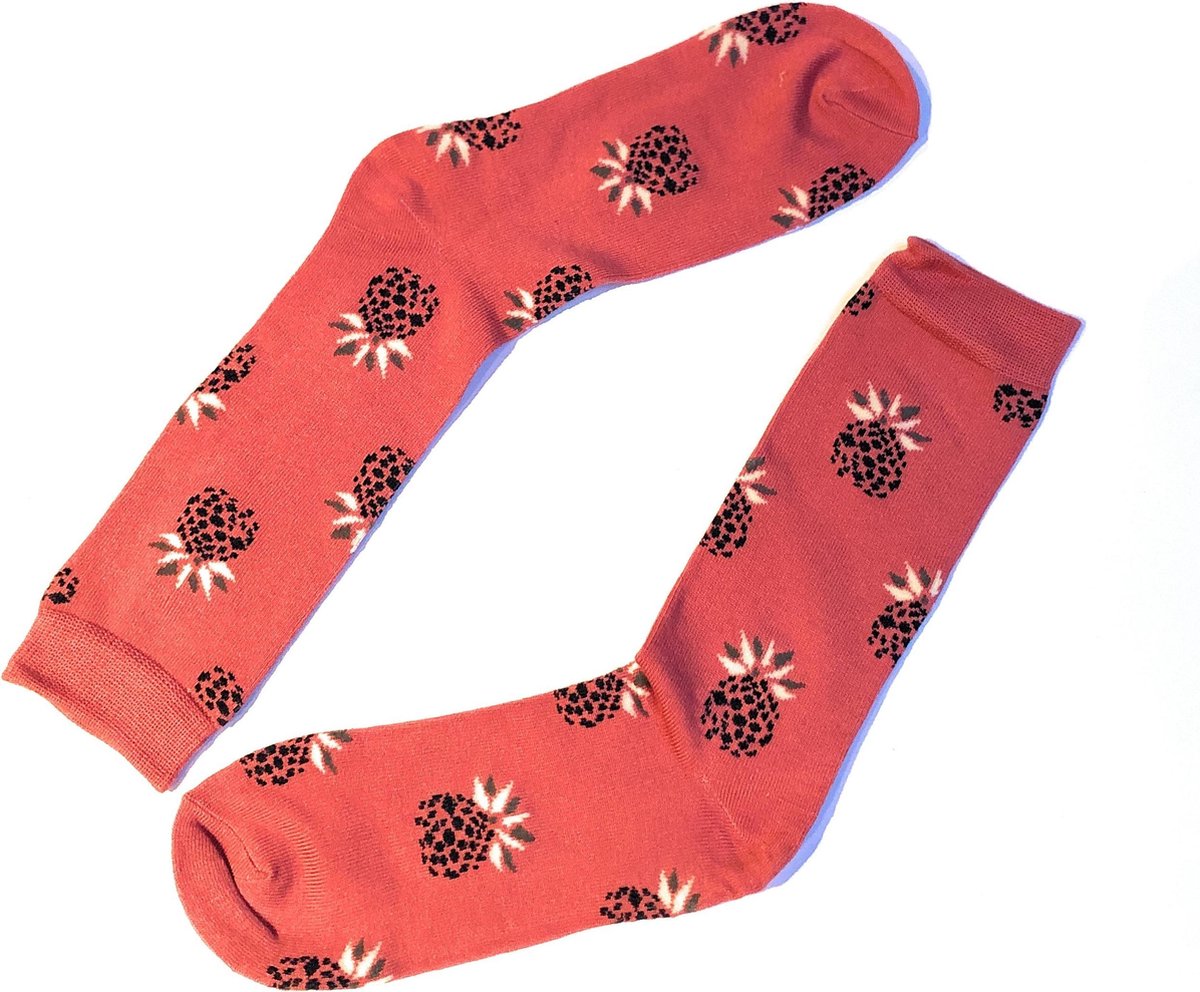 Hipperboo® - Bamboe Sokken - Fruity Ones - 3 paar -  Maat 36-41 - Rood - Duurzaam