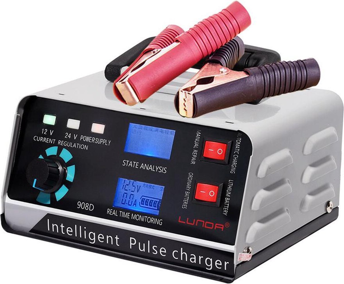 Anjing - Universele Acculader 400W - 12V/24V - 40A