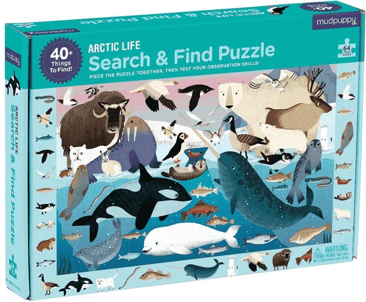 Mudpuppy zoek & vind puzzel Antarctica - 64 stukjes