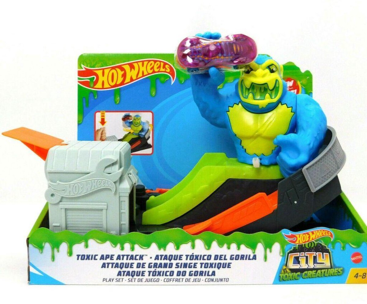Hot Wheels City - Giftige Aap aanval Speelset Racebaan