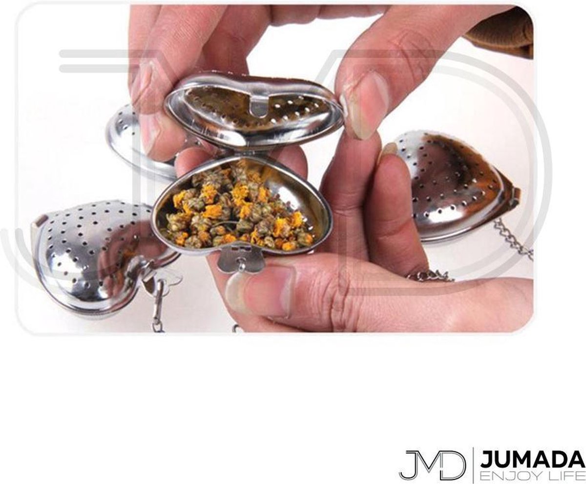 RVS Theefilter - Theemannetje - Tea Infuser - Theeaccessoires - Voor Losse Thee - Hart