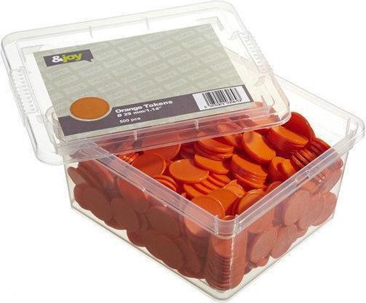 Blanco Betaalmunten / Consumptiemunten - Oranje - 500 Jetons