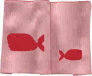 Pericles Wiegdeken Oceaan Stripes 100 X 75 Cm Rood/wit