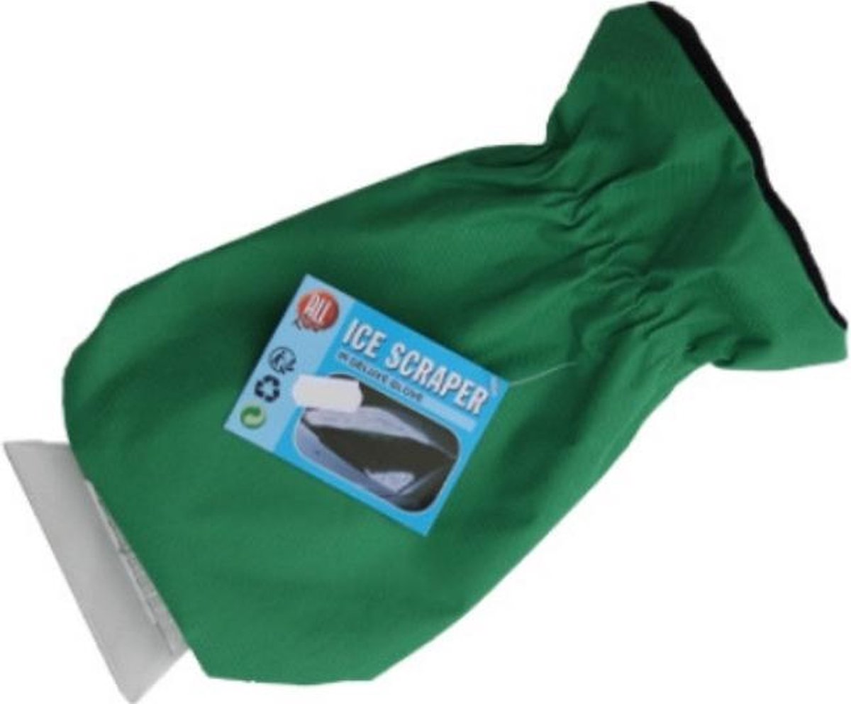 IJskrabber met handschoen - Luxe - Groen - 5 stuks