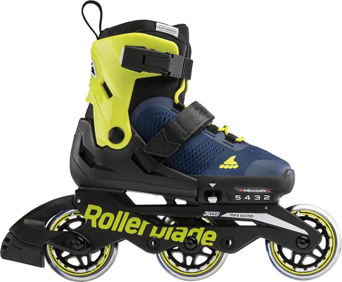 Rollerblade Microblade Inlineskates - Maat 36.5-40.5 - Unisex - zwart -donker blauw
