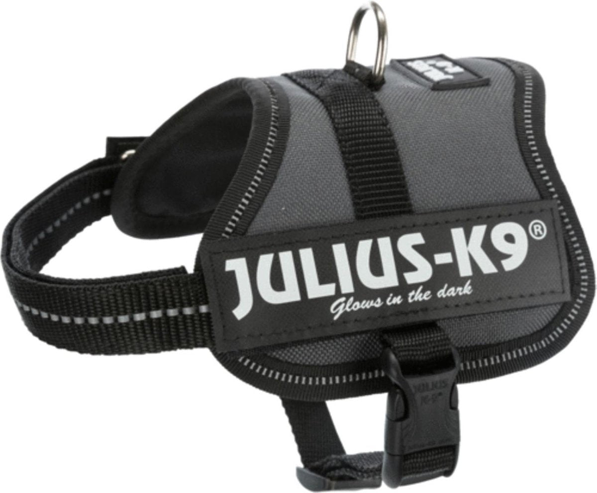 Julius-K9 Powerharness Antraciet - Hondenharnas - 33–45/1.8 cm