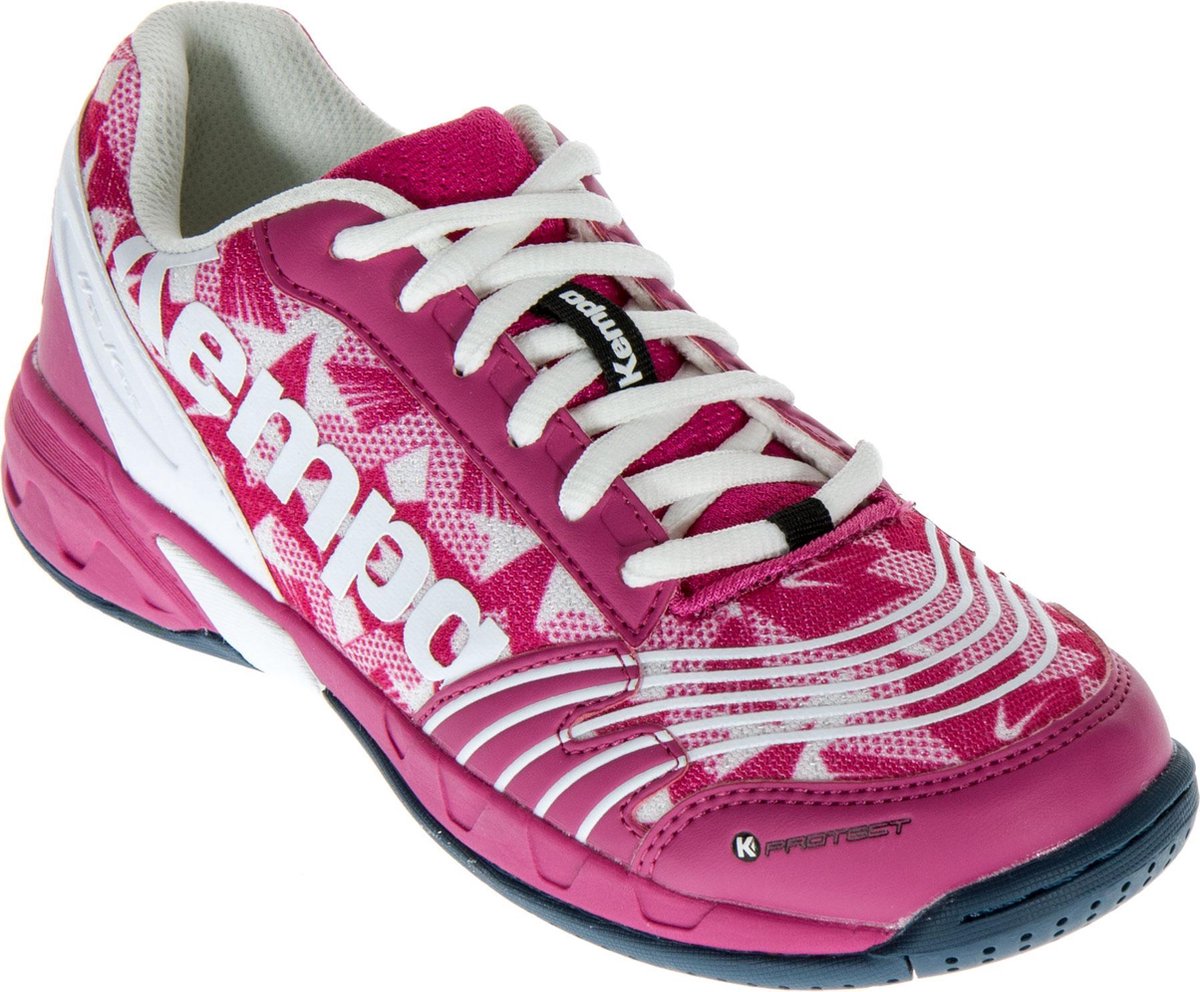 Kempa Attack Junior handbalschoenen Sportschoenen - Maat 39 - Unisex - roze/wit