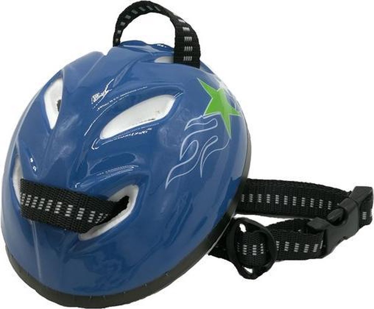 MiniMommy poppen fietshelm blauw