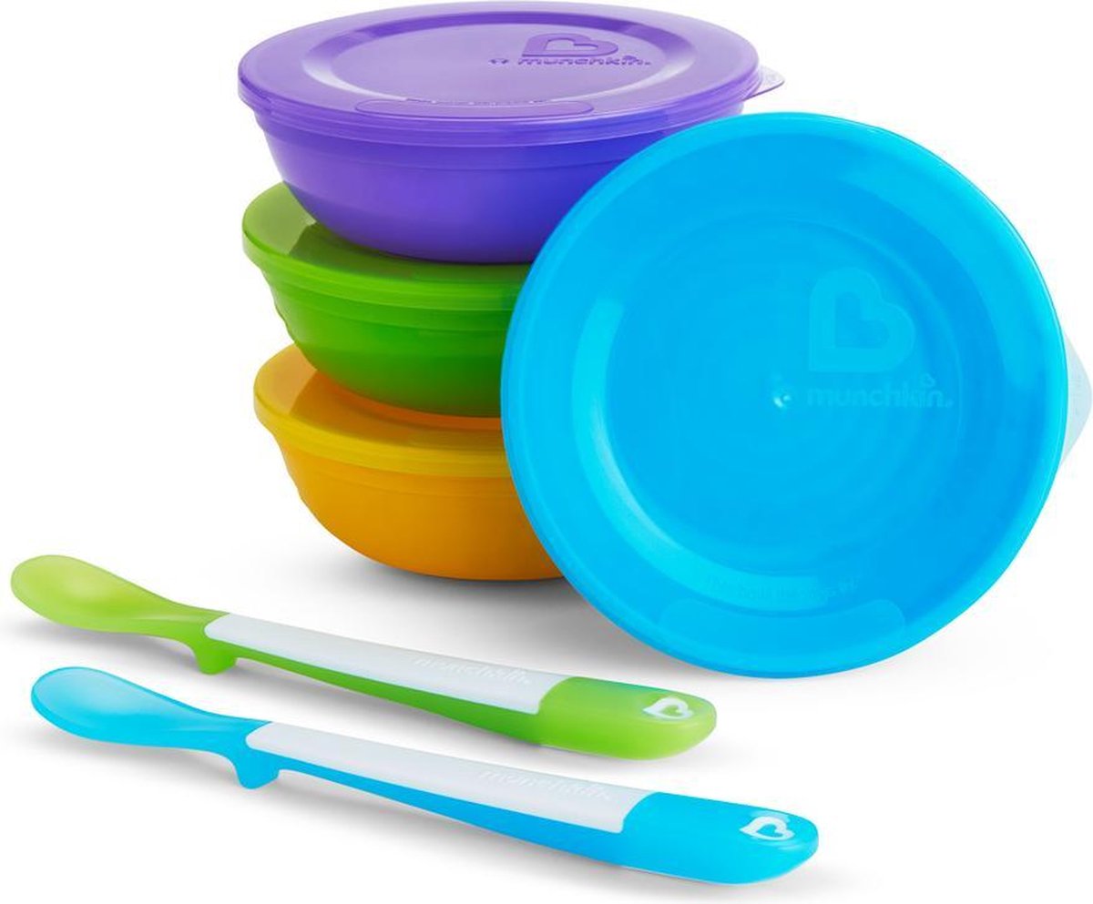 Munchkin 10-delig Kinderservies - Schaaltjes en lepeltjes
