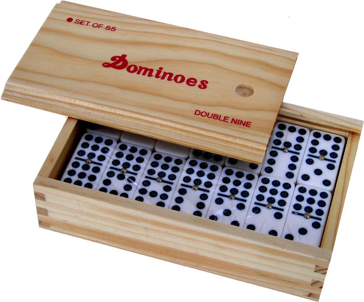 Domino dubbel 9 dik met pin
