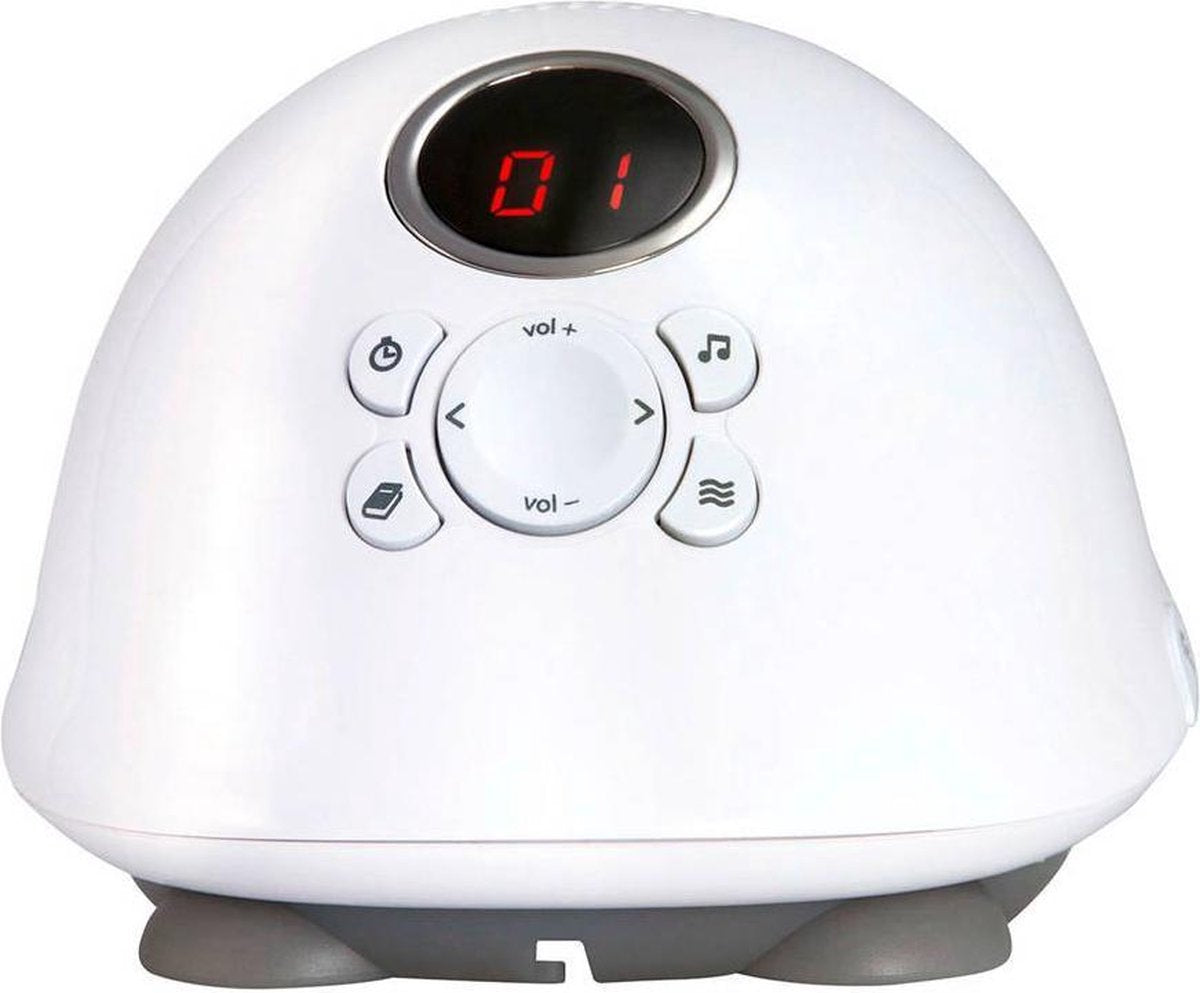 Alecto® Baby Slaaphulp - Slaaptrainer -WI-FI - White Noise - Verhalenverteller - Muziekdoosje - Baarmoedergeluiden - Nachtlampje - Witte Ruis - Met App Android + iOs