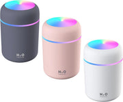 300ML Mini Air Humidifer | Aroma | Essential Oil Diffuser | LED Lamp |USB | Mist Maker |Aromatherapy Humidifiers | Licht Grijs