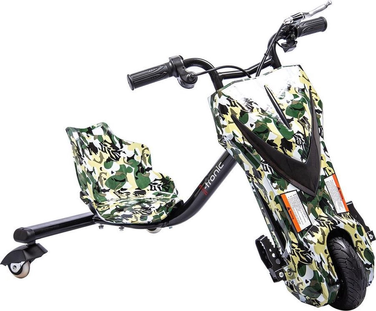 Elektrische Drift Trike Kart 250W 36V Camouflage Groen
