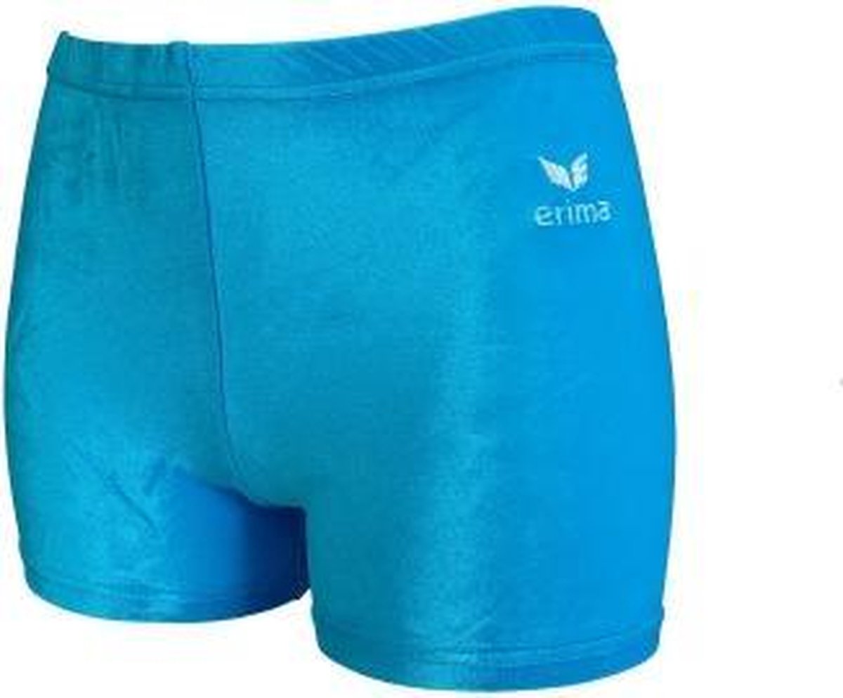 Hotpant Turquoise glad velours - Blauw - 140