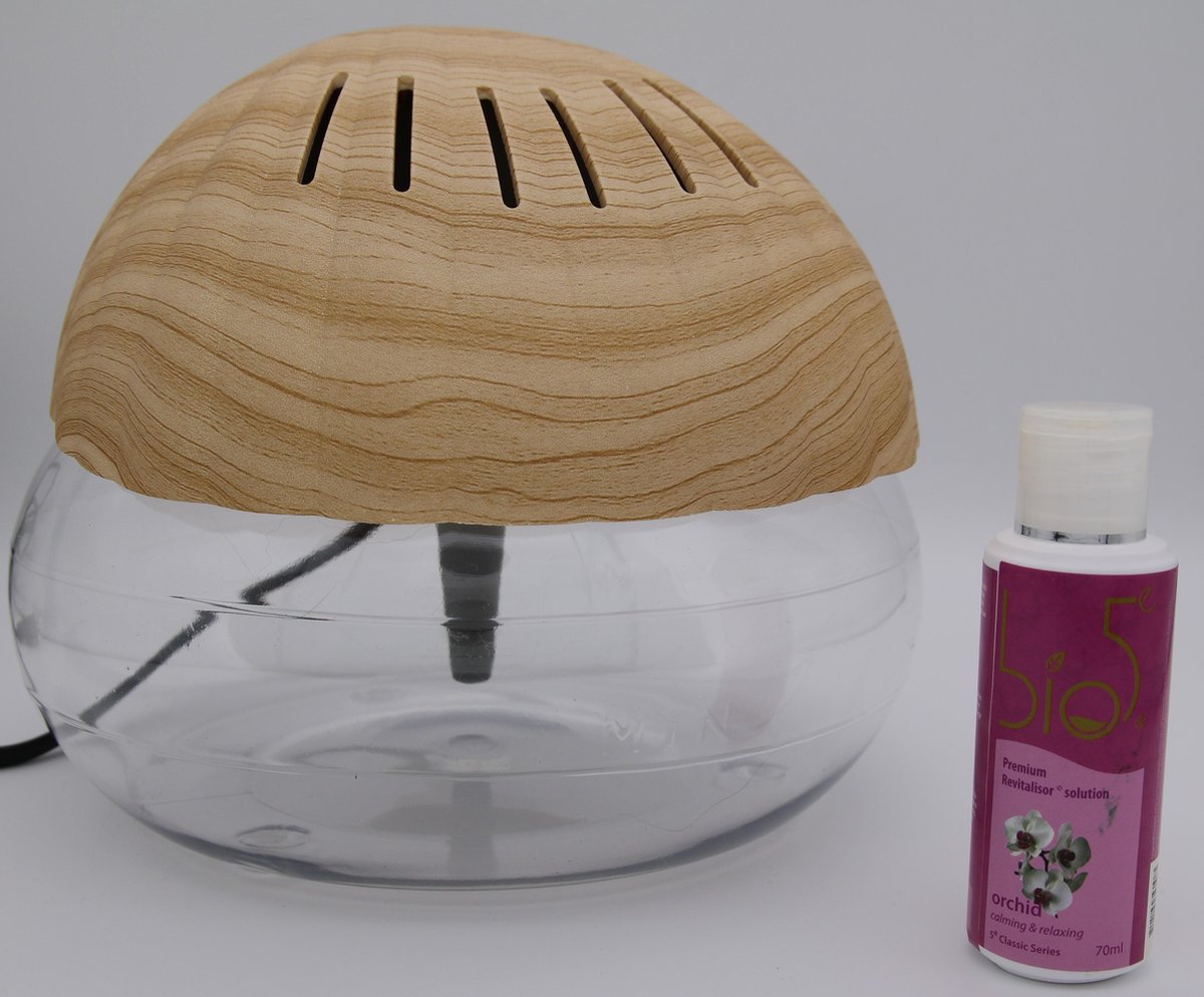 Revitalisor Schelp - Luchtreiniger Startpakket Met Bio5e Orchidee Olie