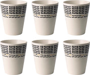 FIKA beker 300ml Dots wit / goud - set 6 stuks