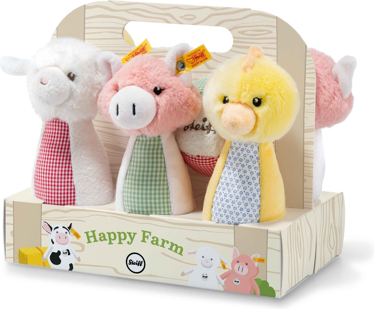 Steiff baby Happy Farm skittles set