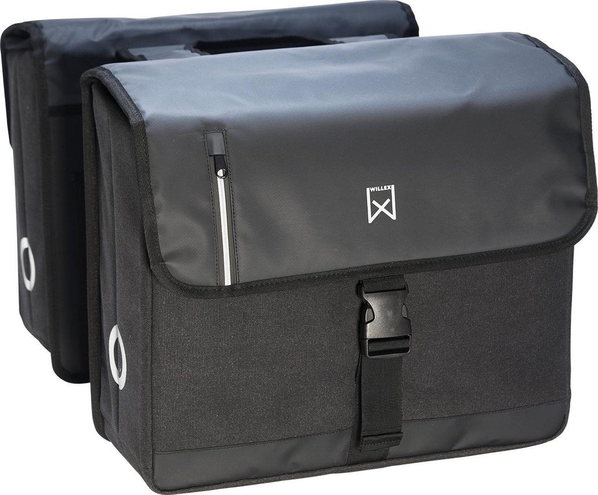 Willex Dubbele Fietstas Business - Zwart/Zwart - 40L