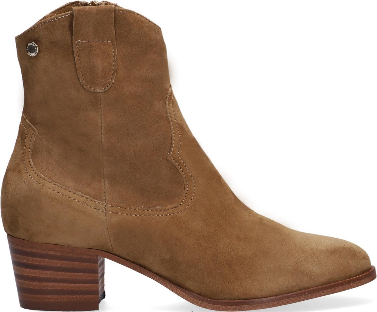 Notre-V 5011\07 Enkellaarsjes - Enkelboots - Dames - Cognac - Maat 38